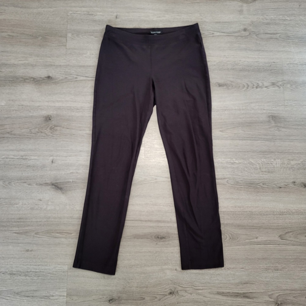 Eileen Fisher Womens XS Espresso Brown Viscose Stretch Pull On Pants Office‎